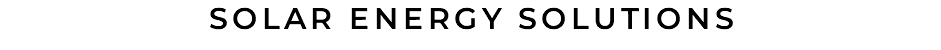 Solar Energy solutions